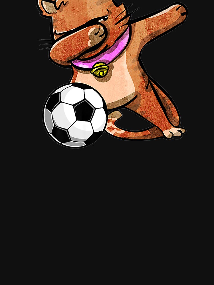 Dabbing Cat Funny Soccer Lovers Jersey Football Fans Sport Premium T-Shirt by shop   luisant