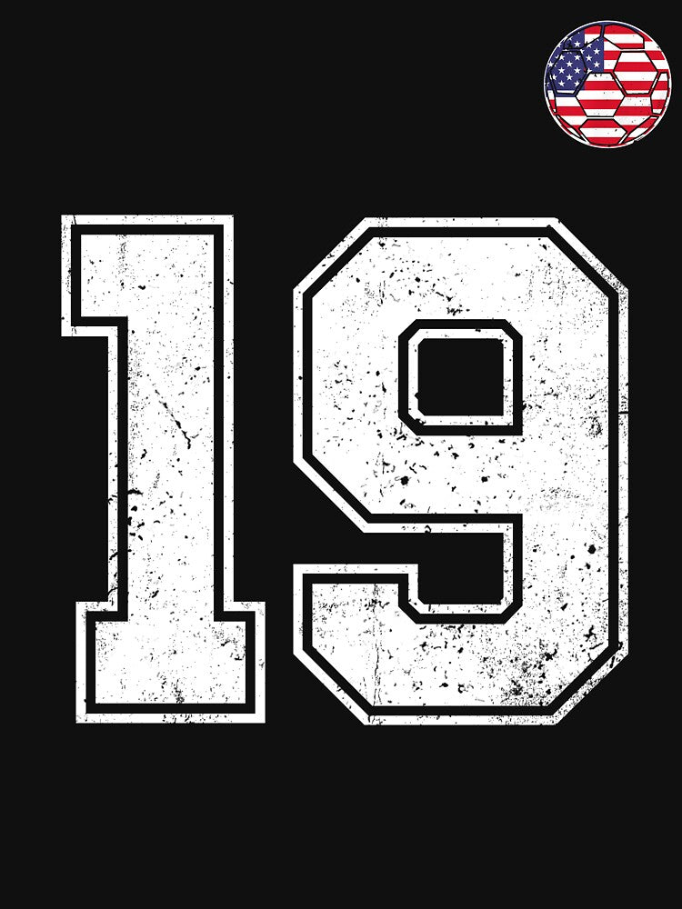 Soccer player Jersey number 19 Usa Fans by RoyesButler