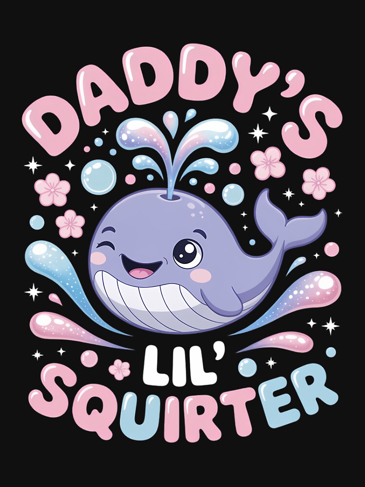 Daddy’s Lil Squirter Whale and Rainbow Design by LUCKYJEFFREY