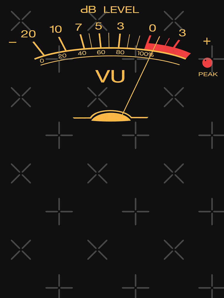 Volume VU Meter Vintage Audio Engineer Recording Studio Gear Head Musician Guitar Shirt Mug Sticker and MORE by blueversion