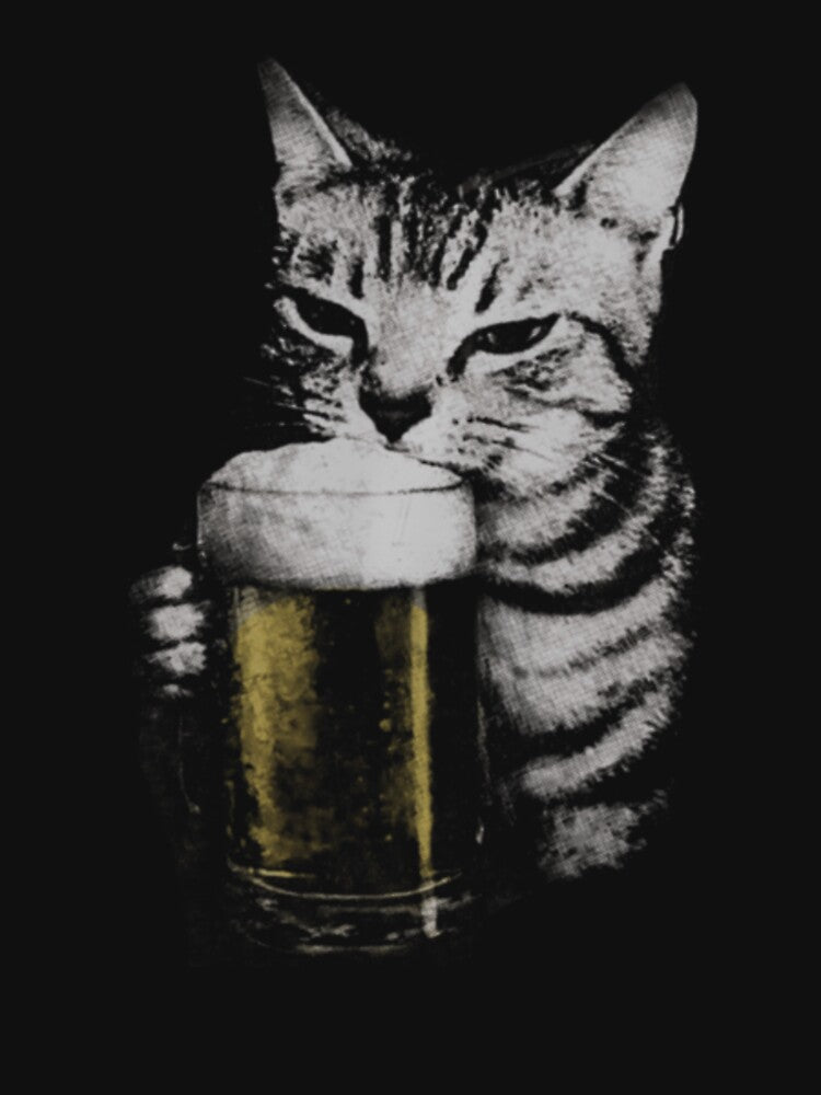 Cat Beer Y2k Vintage 90s Funny Cats Meme Fun Kitty Drunk by Malosortin