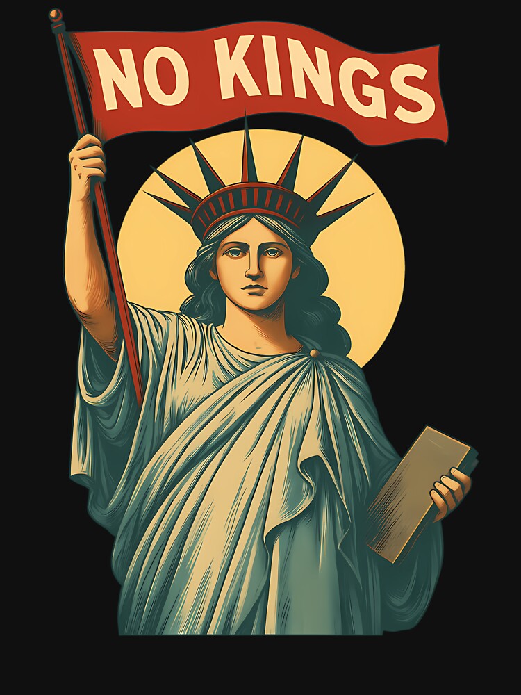 No Kings Protest Art Vintage by AsleyAbbate