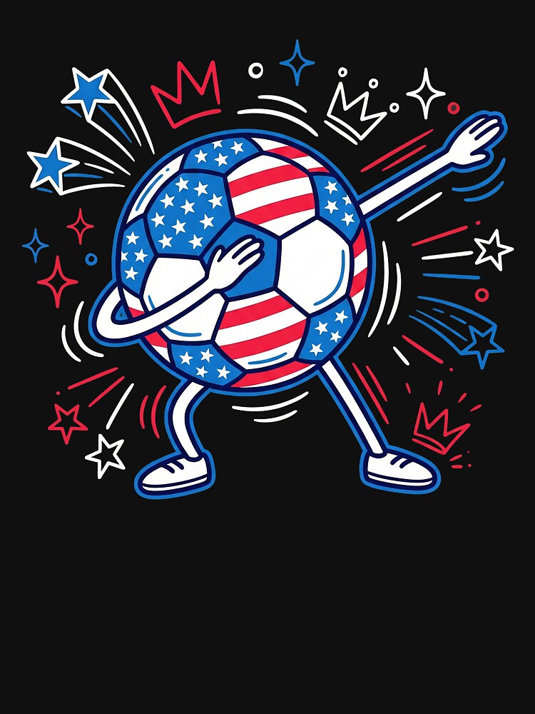 Dabbing Soccer Player T-Shirt for Boys & Men, American Sports Tee, Fun Dabbing Soccer T-Shirt for Boys, Men Women, Sports Enthusiast Wear by humex