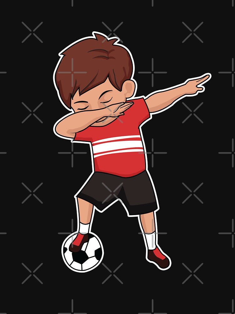 Dabbing Soccer Player Red Soccer Sports Team Athletic Soccer Athlete Coach by VollLaser