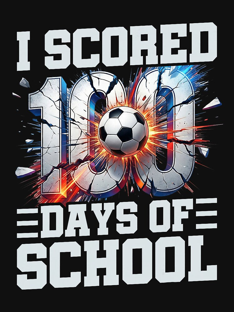 I Scored 100 Days of School Soccer 100th Day of School Boys by GreggRoss