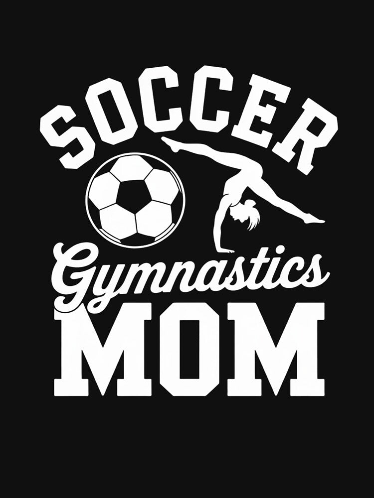 Soccer and Gymnastics Mom Soccer Player Gymnast Mom by lilLilaBatArt