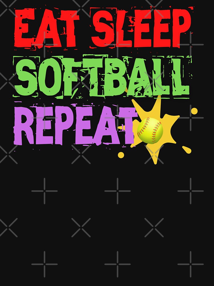 Eat Sleep Softball Repeat by DivineLiveShop