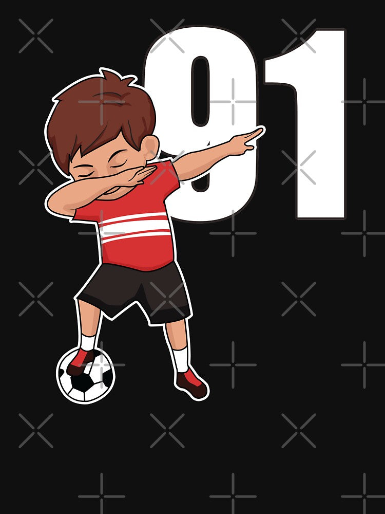 Awesome Soccer Player Number 91 Soccer Athlete Athletic Sports Team by VollLaser