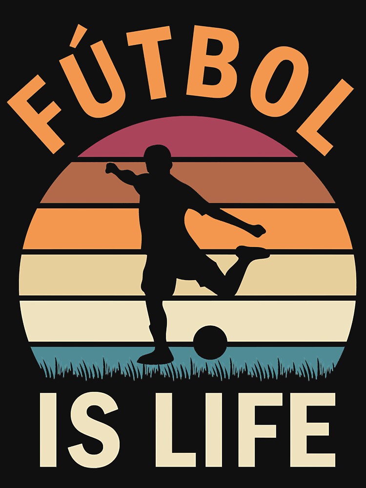 Fútbol Is Life Football and Soccer Lover Vintage Retro Sunset Essential by ZaydieIn