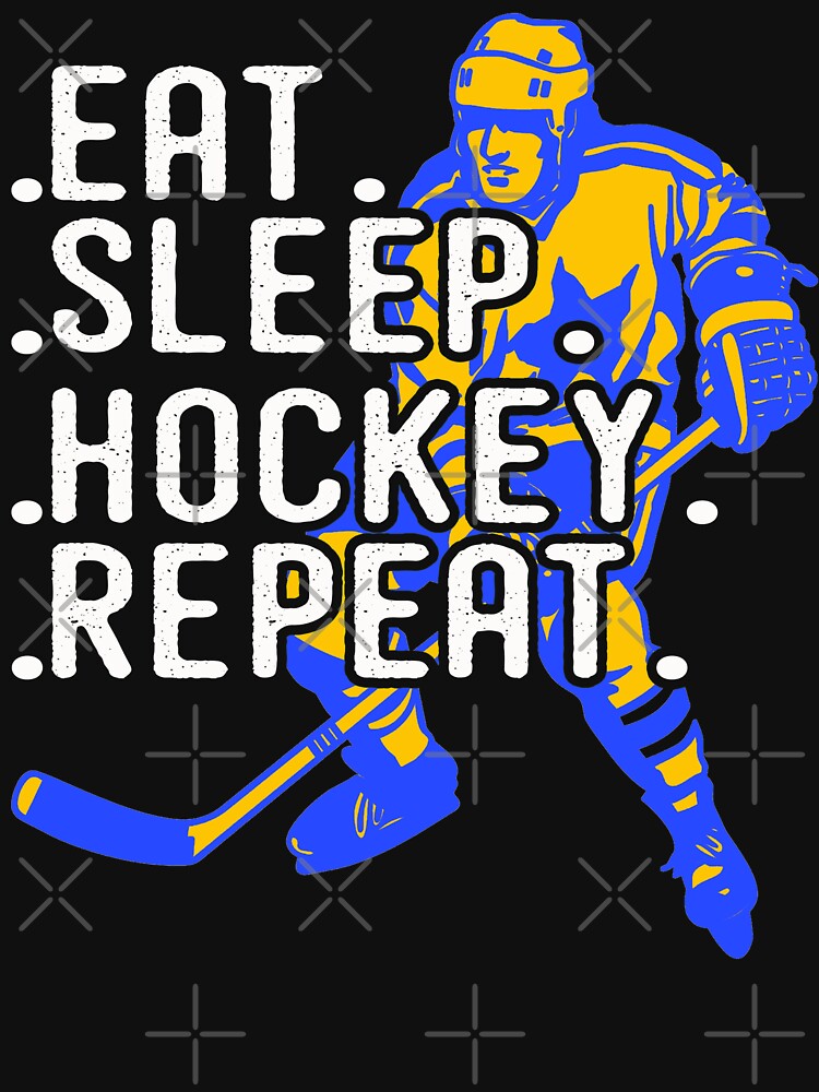 Vintage Eat Sleep Hockey Repeat by romboshirt