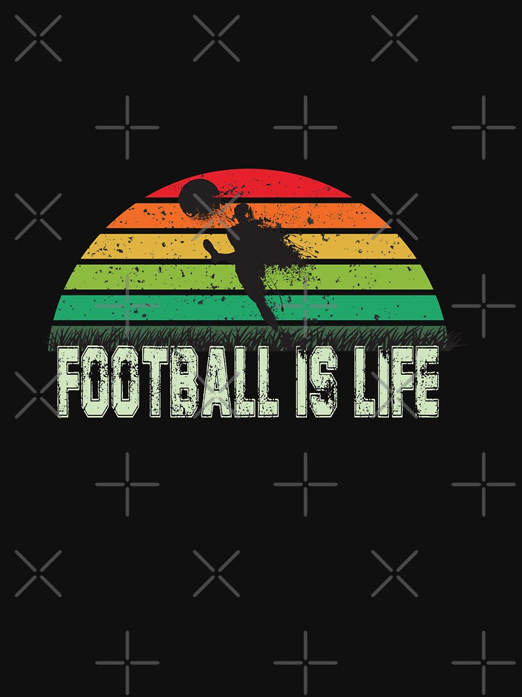 FOOTBALL IS LIFE - gift boys, vintage, retro design by SHINIGAMI-SHOP