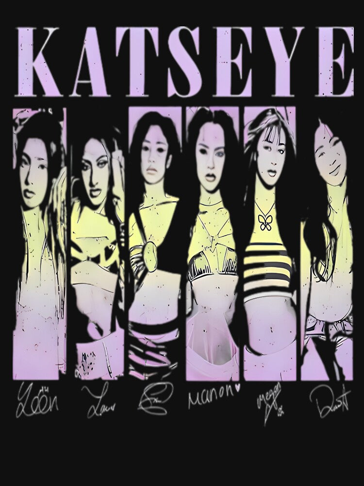 Vintage Katseye Music, Katseye Kpop Graphics, Katseye Beautiful Chaos by HugLarkin