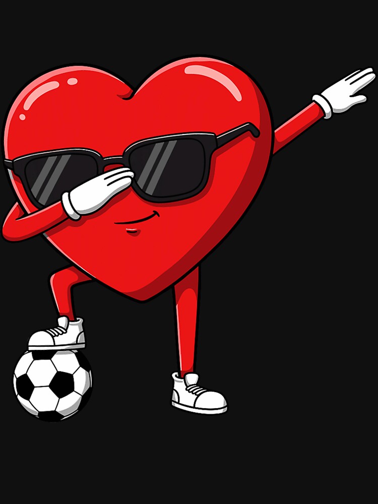 Dabbing Heart Dab Cute Valentines Day Boys Soccer Football by FrankIsabel