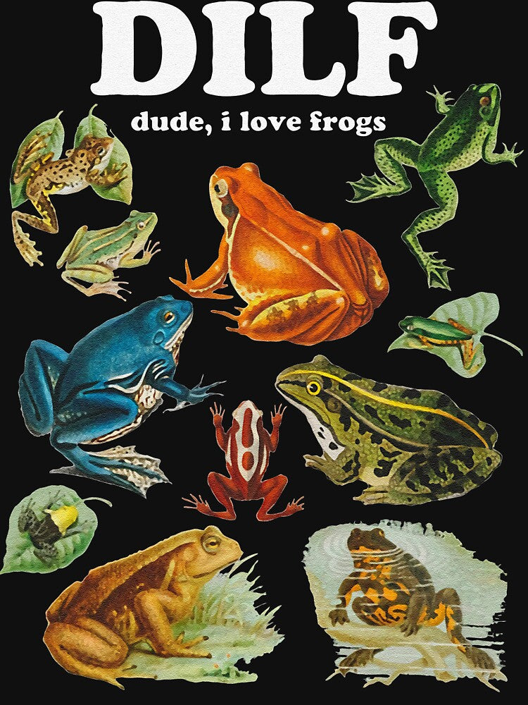 Funny DILF Damn I Love Frogs Cottagecore Aesthetic by brandiedeeanna