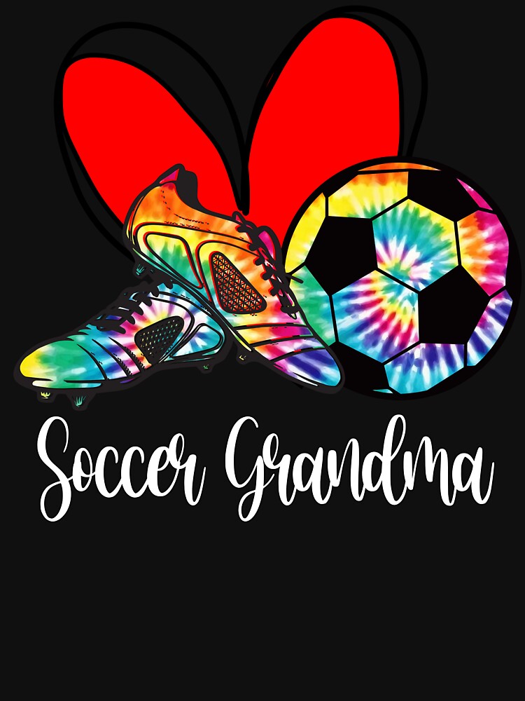 Tie Dye Soccer Grandma Bow Tee by LarryMBrown