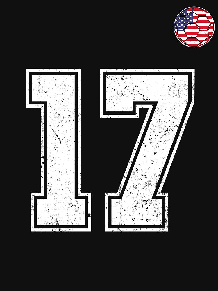 Soccer player Jersey number 17 Usa Fans by RoyesButler