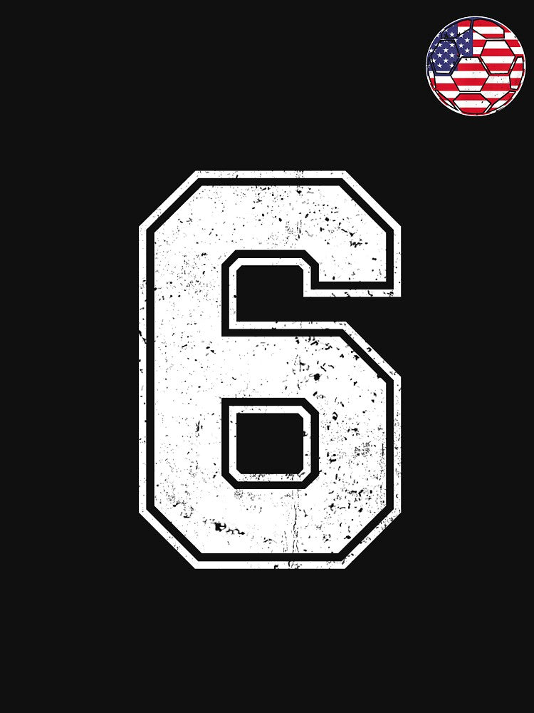 Soccer player Jersey number 6 Usa Fans by RoyesButler