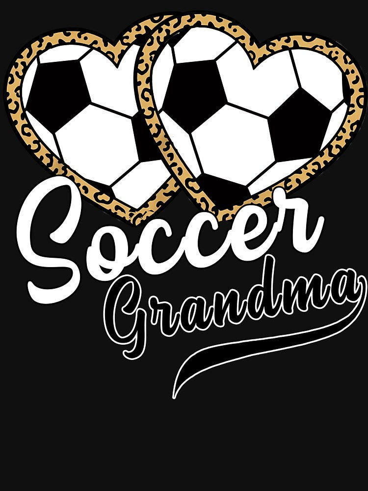 Leopard Heart Soccer Grandma Graphic Tee by LarryMBrown
