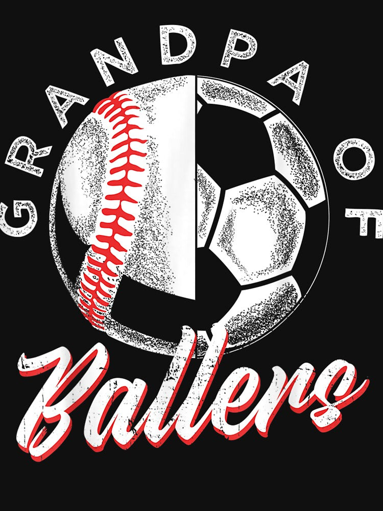 Grandpa Of Ballers Soccer Baseball Player by Christina Medina
