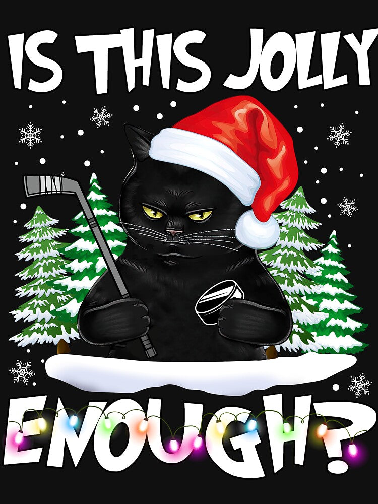 Hockey cat Is this Jolly Enough Black Cat baseball player by Adam Alomari