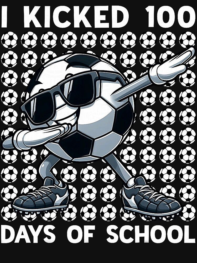 100 Days of School Soccer Dabbing 100th Day of School Boys by FrankIsabel
