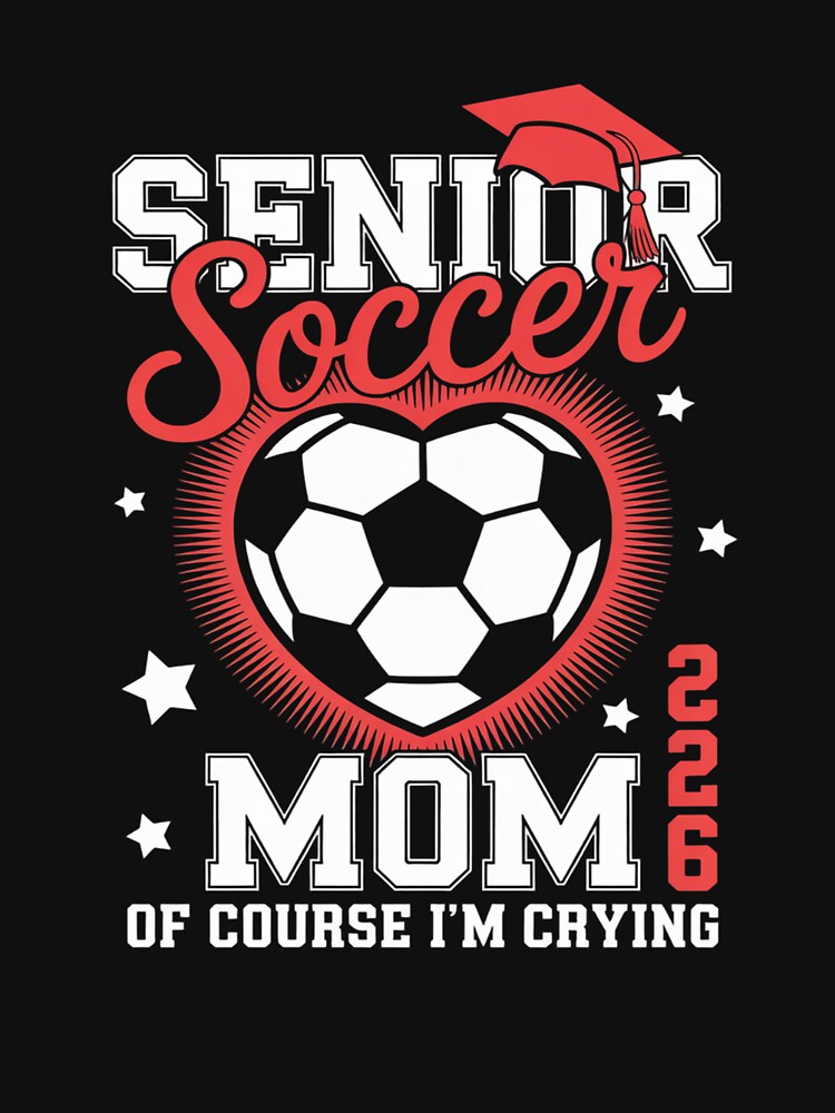 Proud Soccer Senior Mom 2026 Soccer Senior Mother by lilLilaBatArt