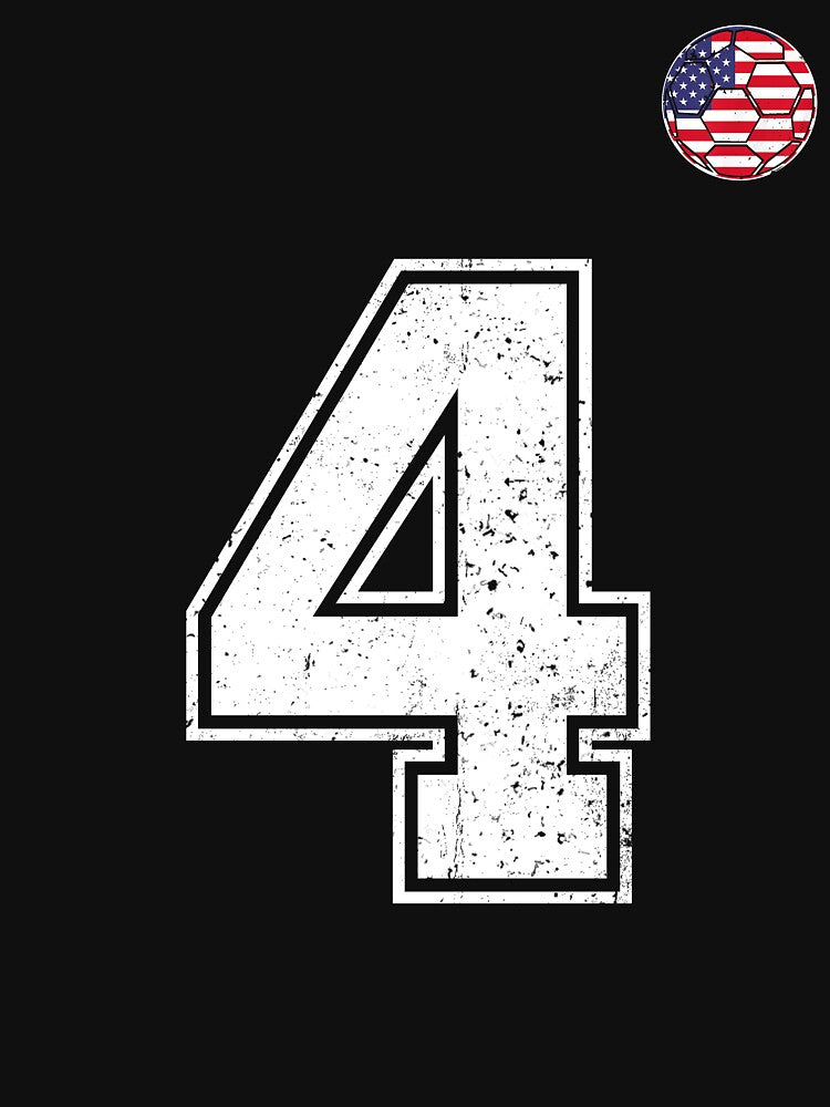 Soccer player Jersey number 4 Usa Fans by RoyesButler