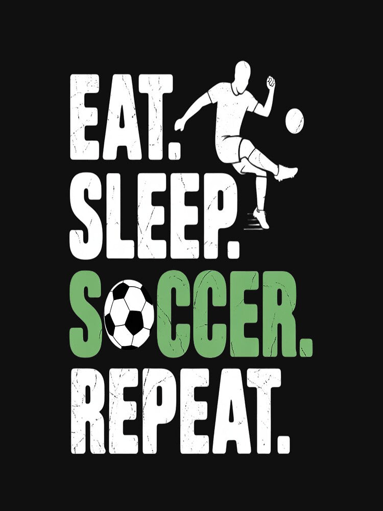 Funny Soccer Eat Sleep Soccer Repeat Boys Youth Kids Soccer by TAYLOROUSDALE