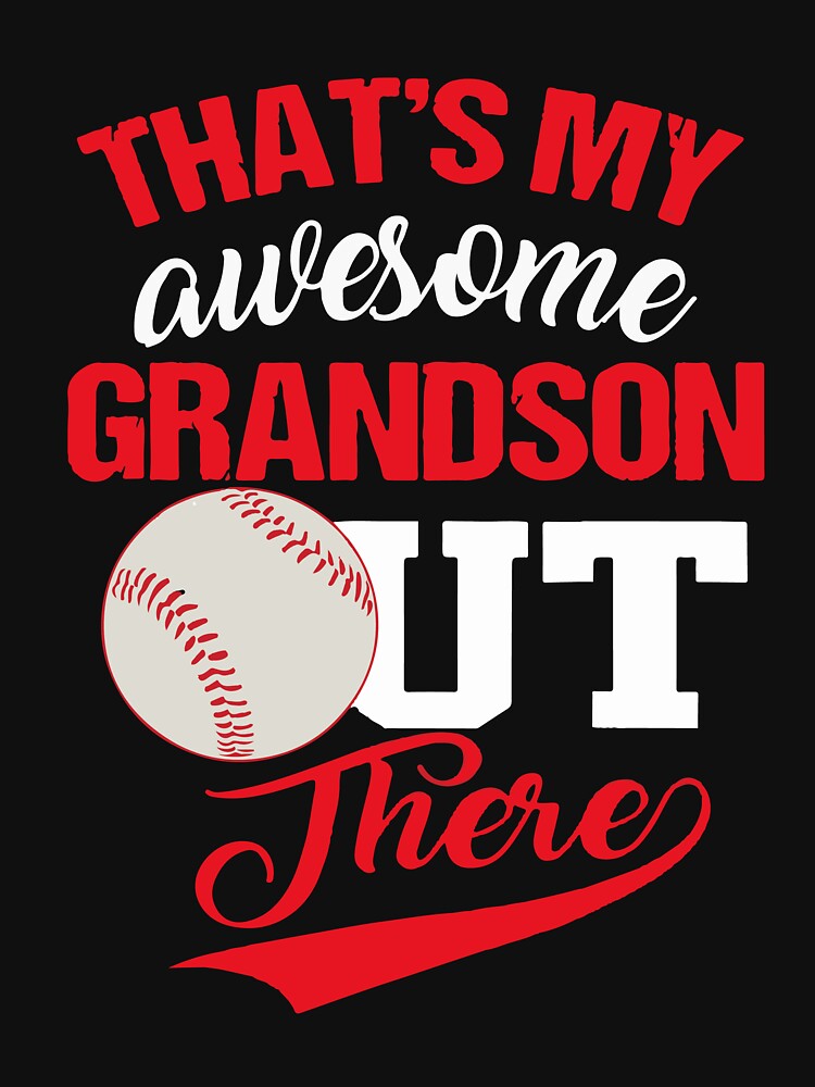 That's My Grandson Out There Gift Women Baseball Grandma Funny by MGHdesign