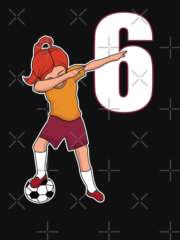 Awesome Soccer Player Number 6 Soccer Athlete Athletic Sports Team by VollLaser