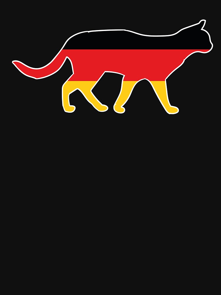 Funny cat with Germany flag soccer sport by desislogn