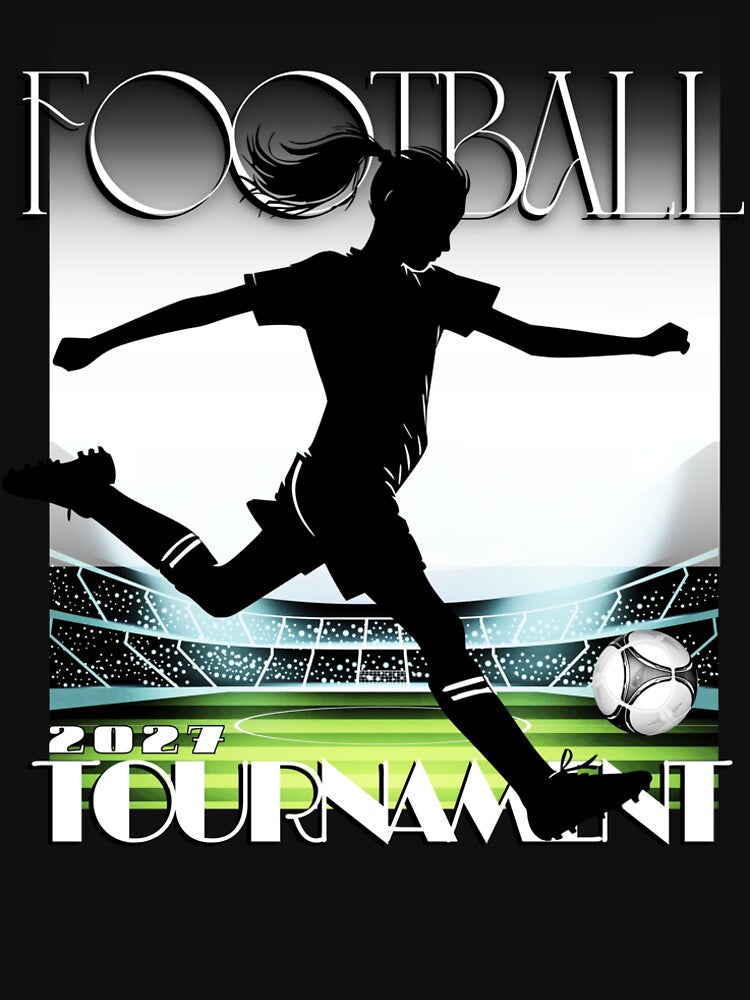 Womens Football 2027 Tournament Girl Silhouette by AXENT Designs
