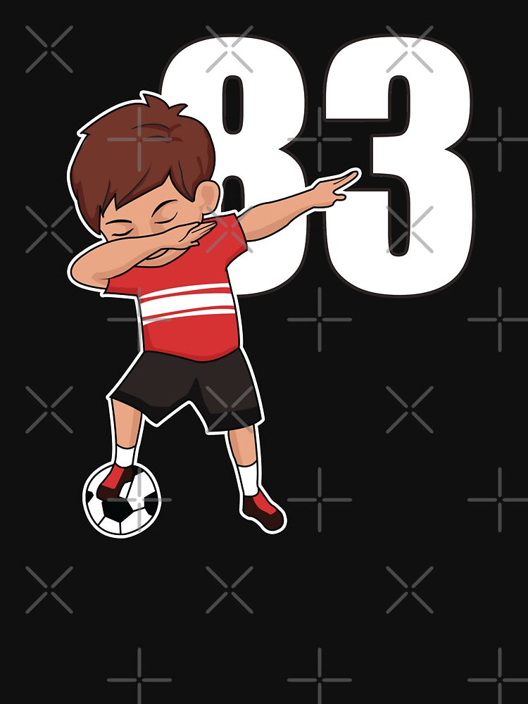 Awesome Soccer Player Number 83 Soccer Athlete Athletic Sports Team by VollLaser