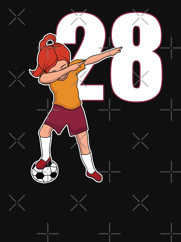 Awesome Soccer Player Girl Number 28 Soccer Athlete Women Athletic Sports Team by VollLaser