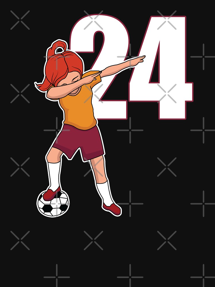 Awesome Soccer Player Girl Number 24 Soccer Athlete Women Athletic Sports Team by VollLaser