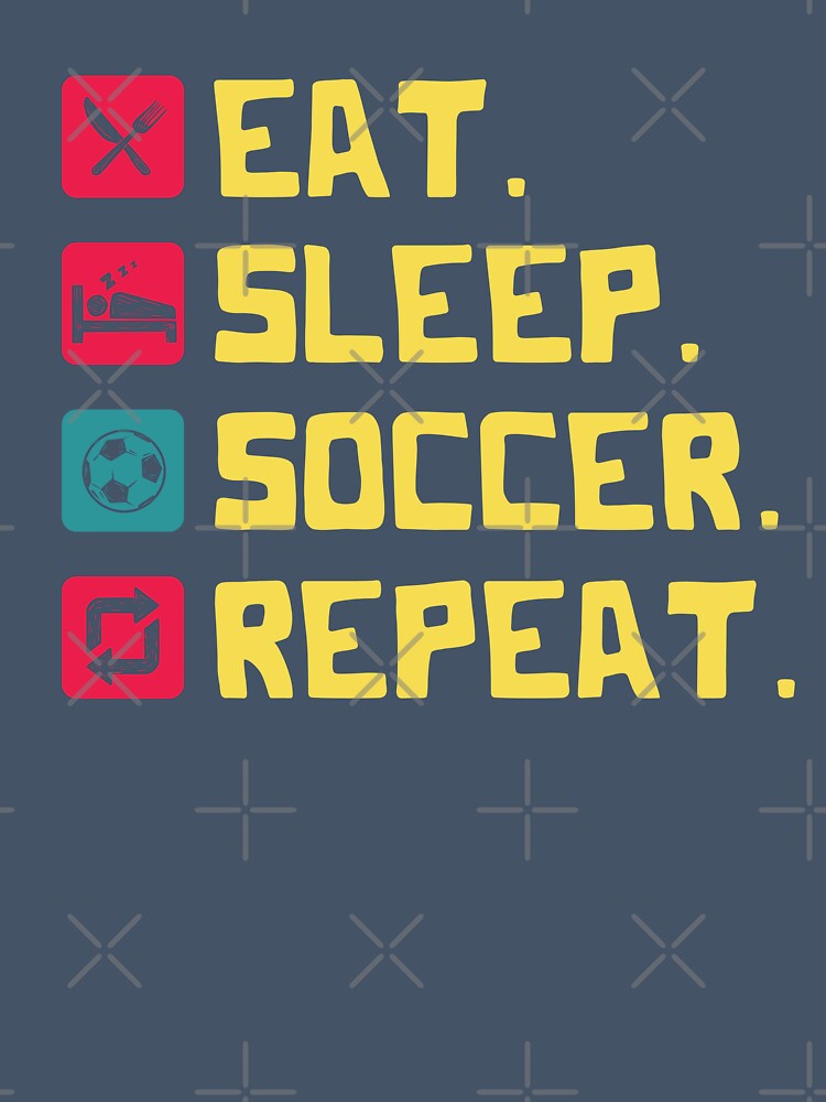 Eat Sleep Soccer Repeat icons and letter by ramonparaiba