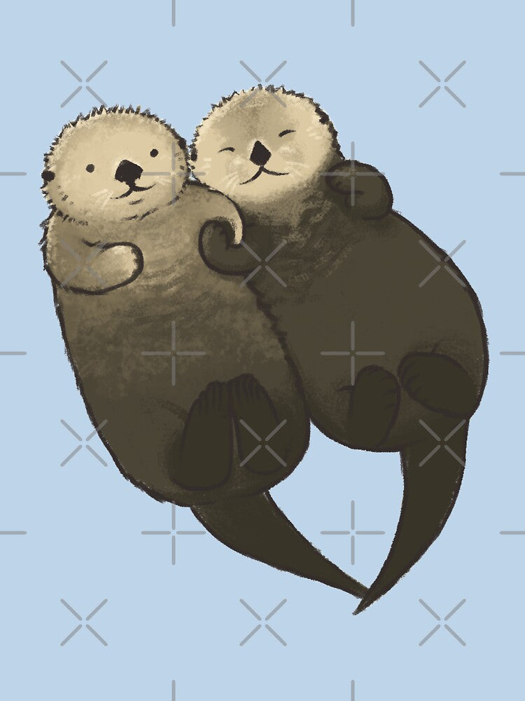 Significant Otters - Otters Holding Hands by StudioMarimo