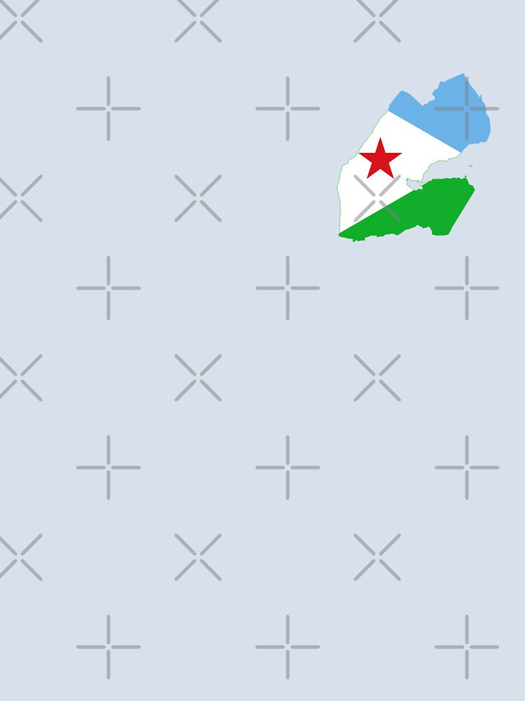 Flag Map of Djibouti by feether-store