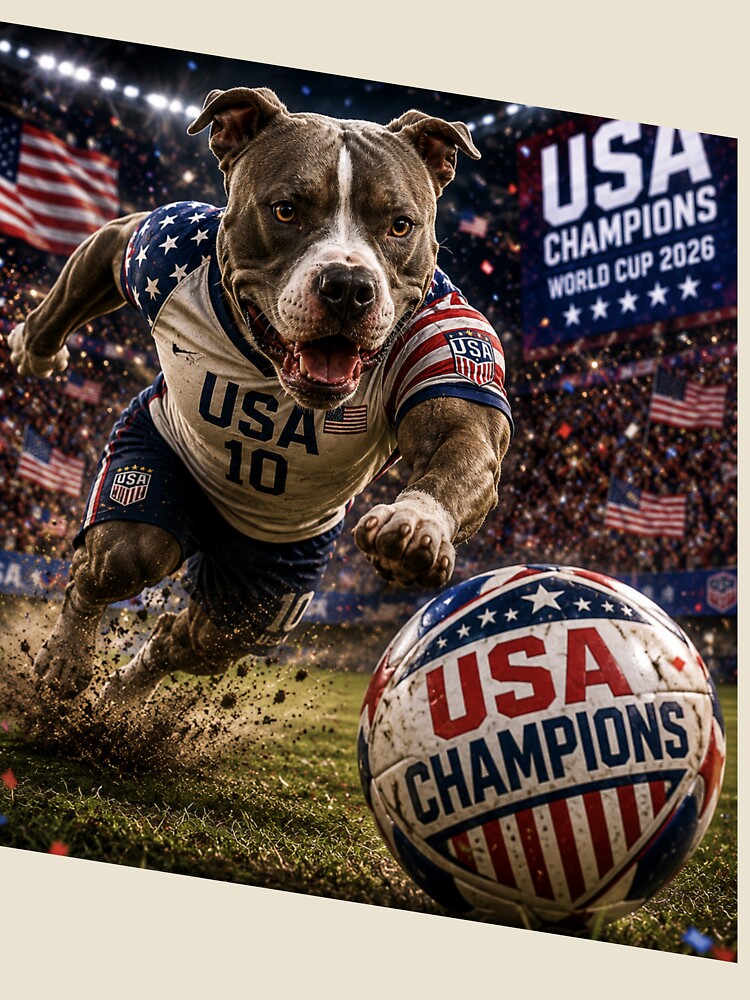 World Cup 2026 Pitbull Soccer Champion by WhatASunShine