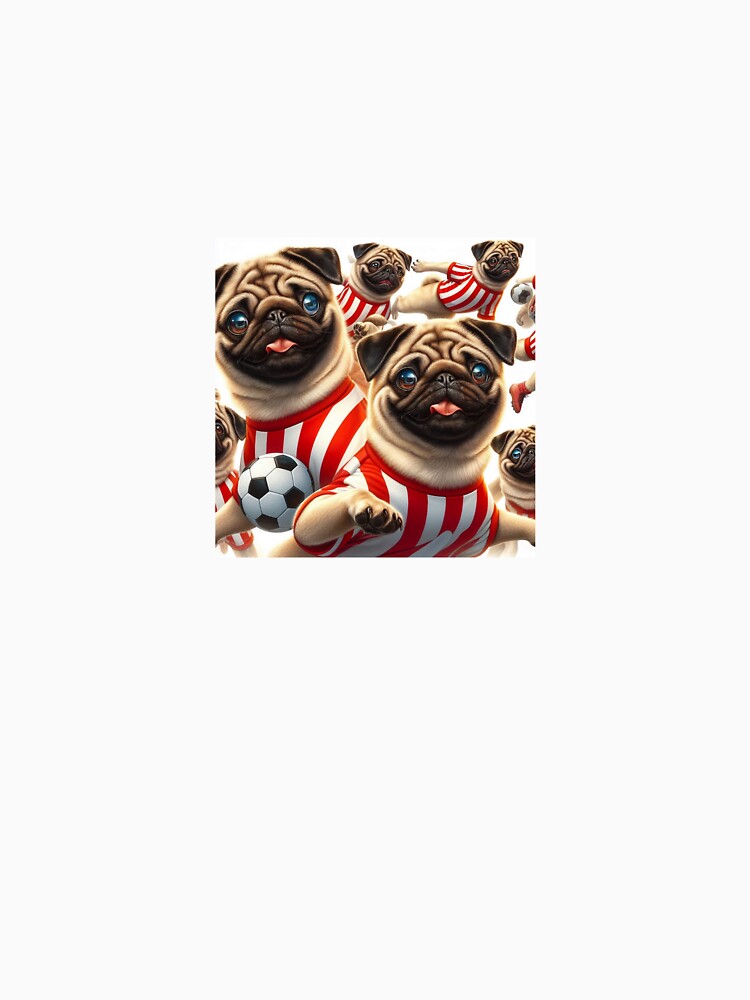 Pugs love football too! Soccer and Dog Lovers - Sunderland, Sheffield United, Southampton - Any dog, any colour by Humour House Designs
