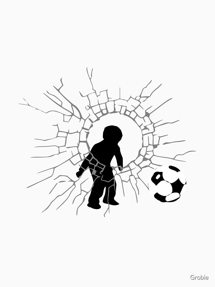 Soccer kid breaking window by Grobie