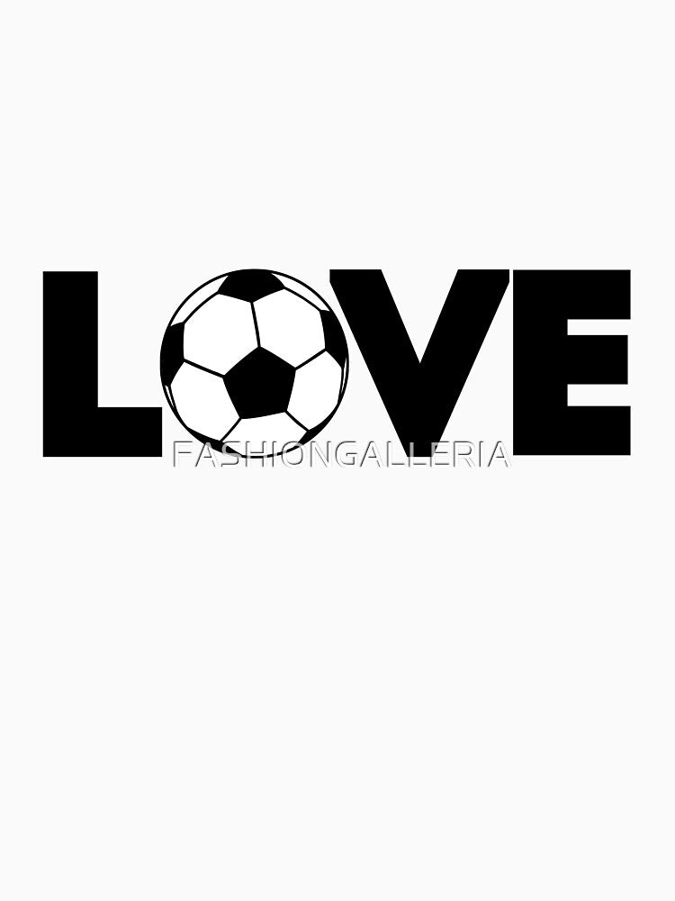 I love Soccer with black text by FASHIONGALLERIA