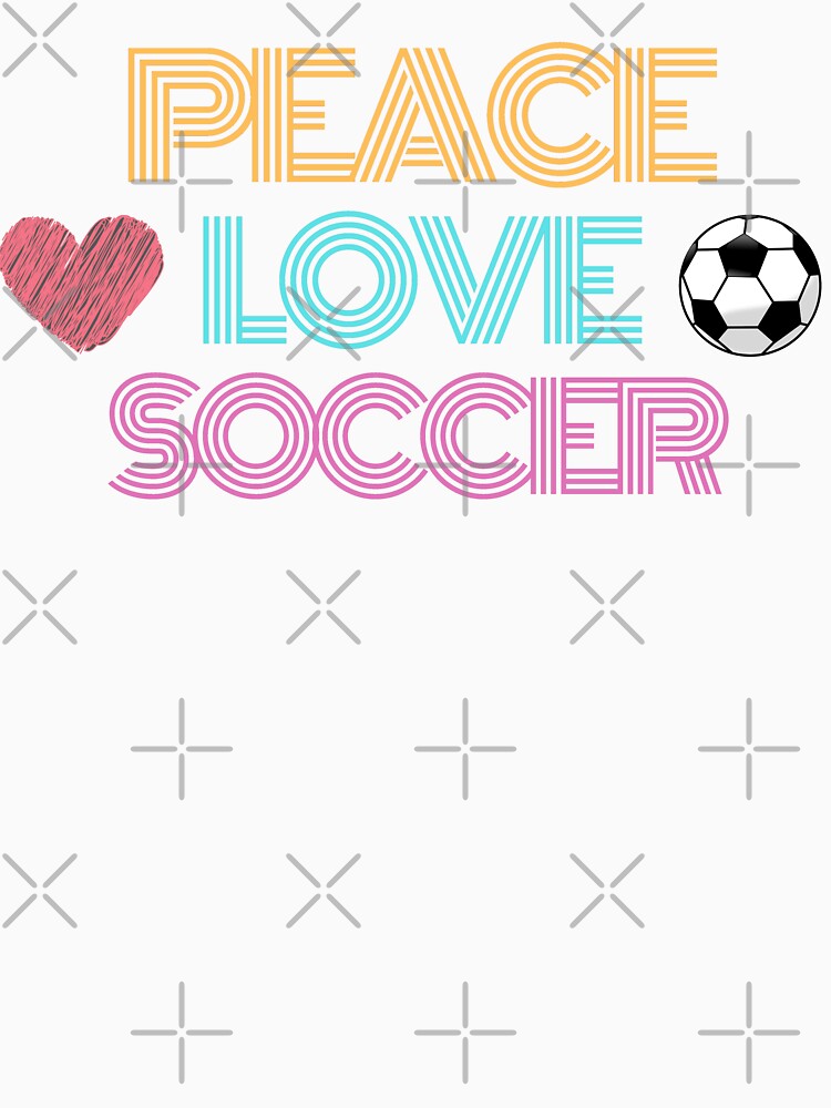 Peace Love Soccer (Retro Neon Lines) by ami.creations
