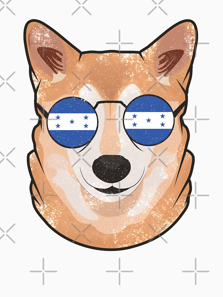 Vintage Patriotic Shiba Inu Honduran Flag by feether-store