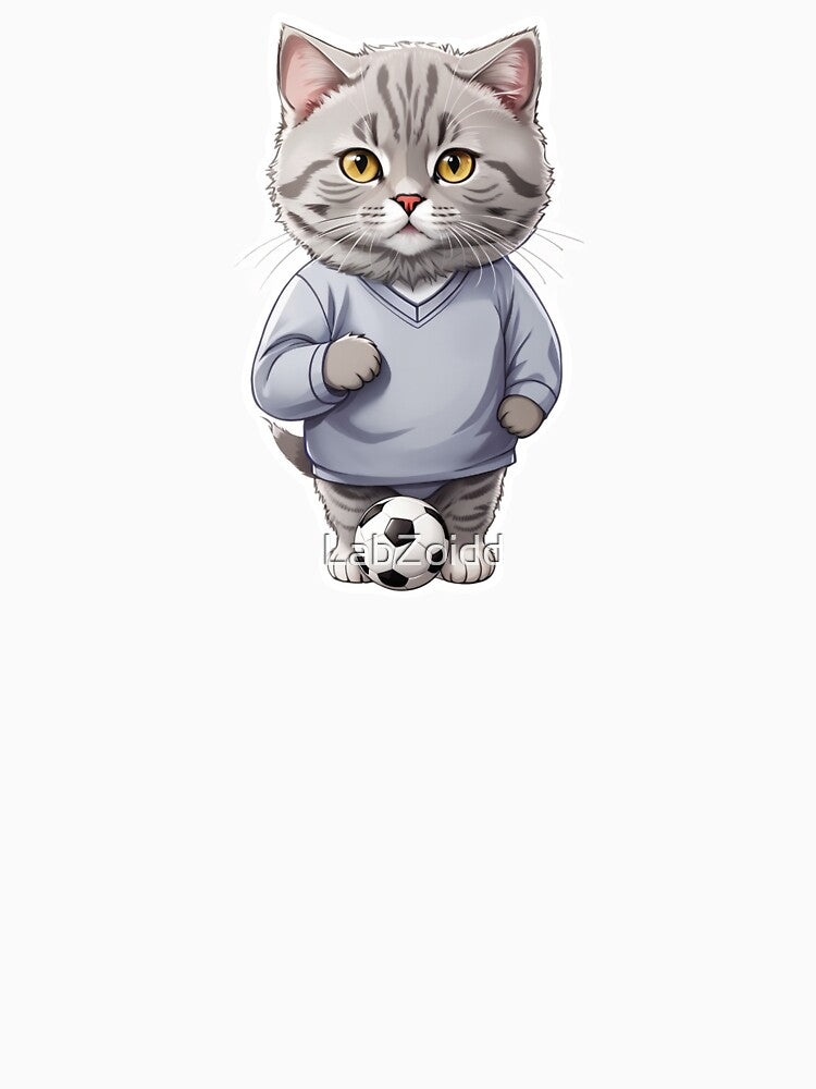 Mr. Meowster Playing Soccer by LabZoidd