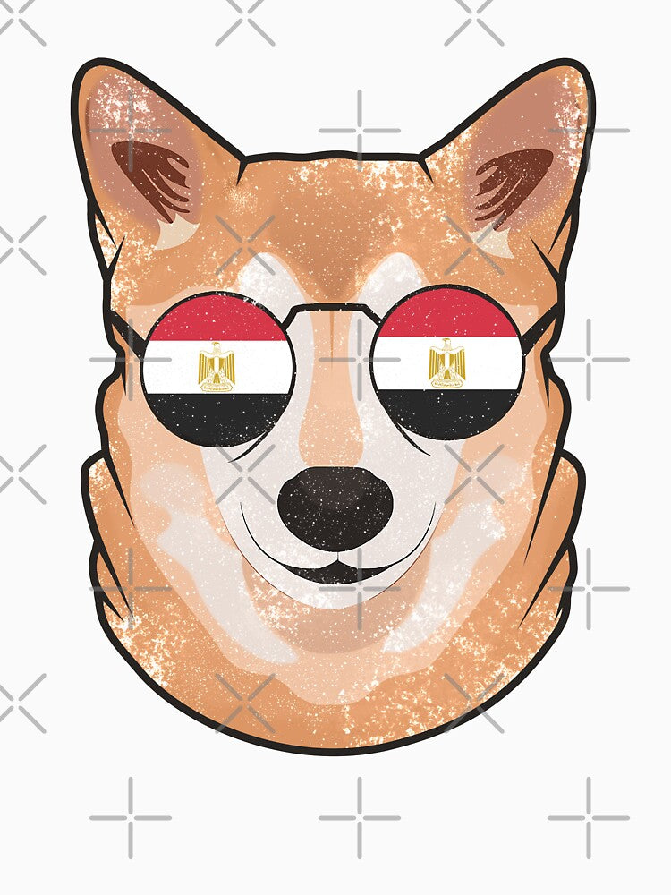Vintage Patriotic Shiba Inu Egyptian Flag by feether-store