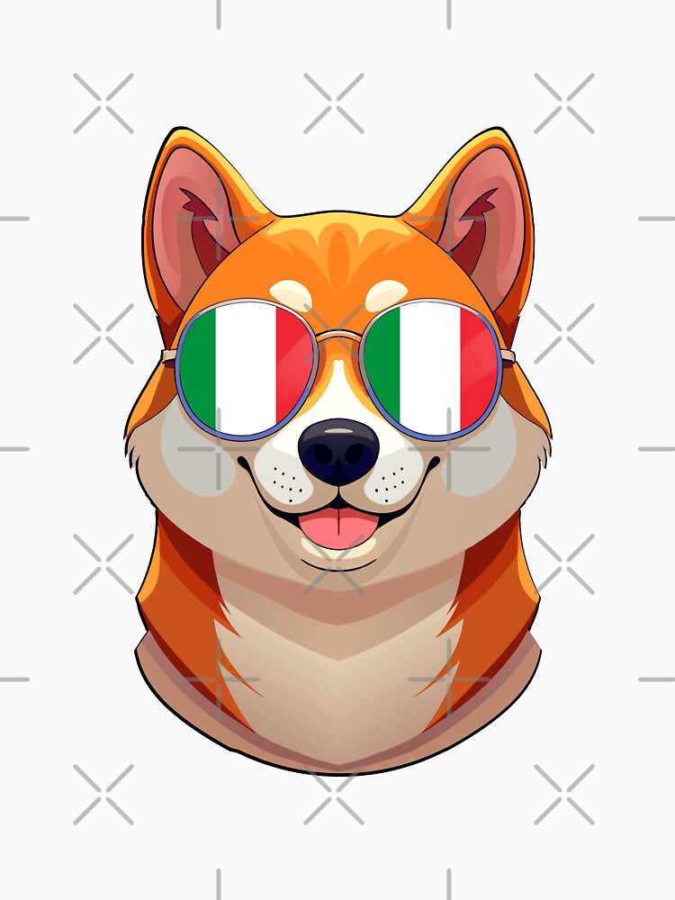Patriotic Shiba Inu Italian Flag by DreamBrushy