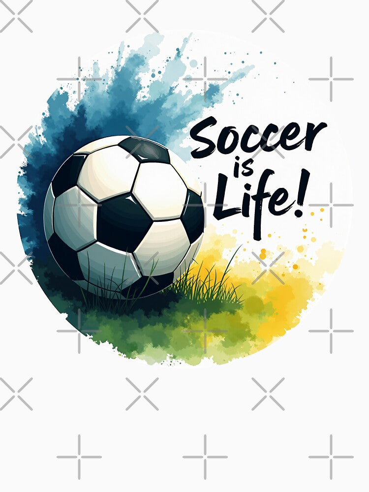 Soccer is Life Watercolor by roxysnextgenart
