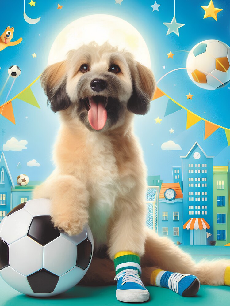 Funny Animals Playing Soccer Football Team, Kids Sports Animal Lover Gift by E.D.CH designs.