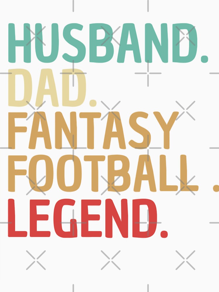 Husband Dad Fantasy Football Legend Funny Men Retro Diy Men by FunkyFusionArt
